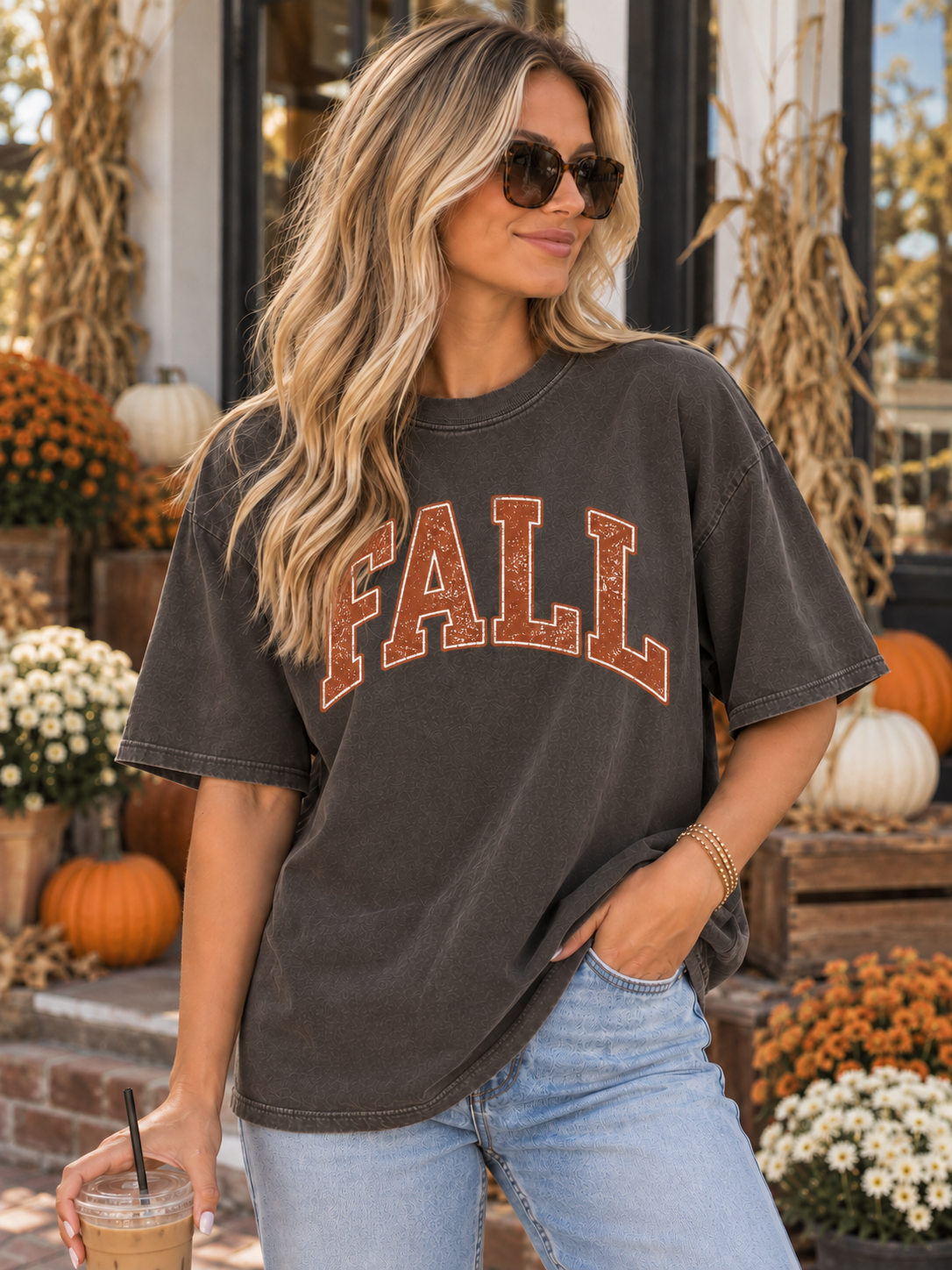 FALL Vintage Collegiate Graphic Tee