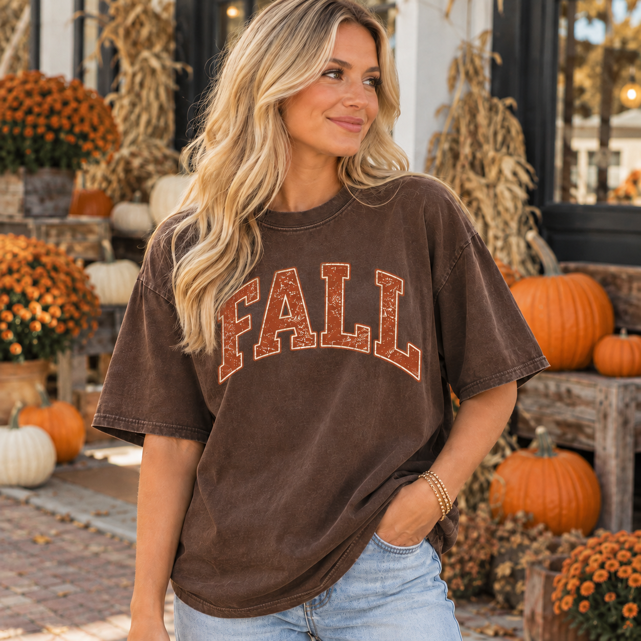 FALL Vintage Collegiate Graphic Tee