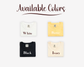 Four shirts in white, black, and ivory with 'White', 'Black', and 'Ivory' text on a white background.