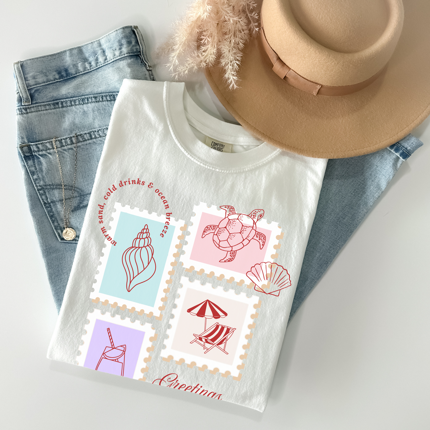 Greetings From Summer Coastal Graphic Tee