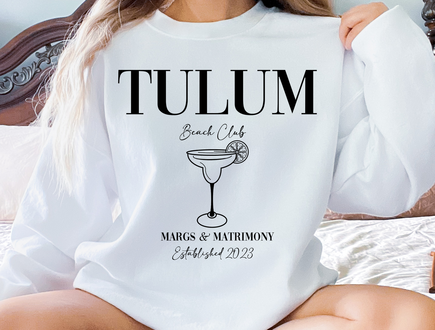 Custom Destination Beach Club Bachelorette/Group Crewneck